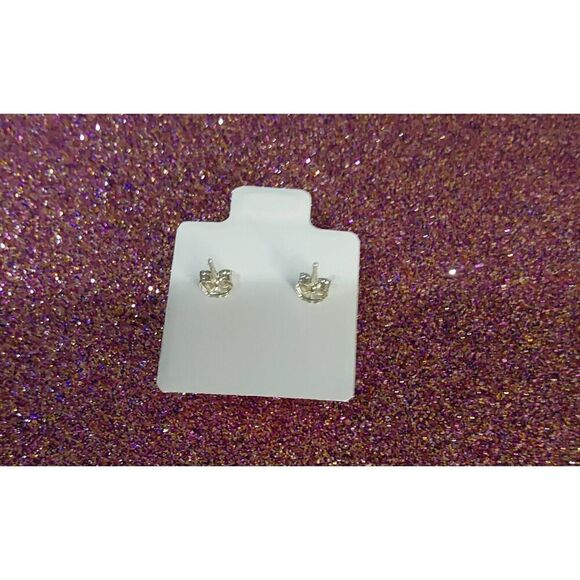 New Sterling Silver 3 Ct. Emerald Cut Sim Diamond Stud Earrings~.925 - Picture 3 of 3